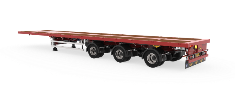 3-axle flat trailer (245 tires)