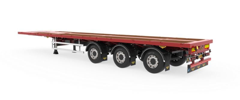 3-axle flat trailer lightweight (385 tires)