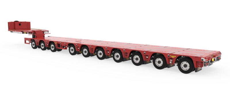 10-axle PL2 semi low loader double extender (3+7)