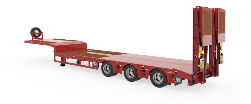 3-axle SL2 semi low loader with ramps