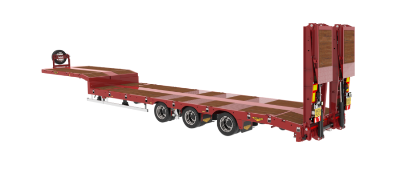 3-axle semi 205 tyres with ramps