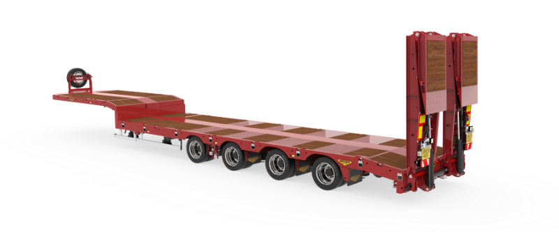 4-axle semi low loader 205 tyres with ramps