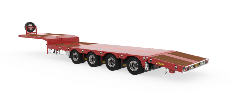 4-axle semi low loader with ECO ramp