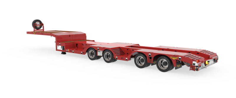 4-axle construction semi low loader (205 tires)